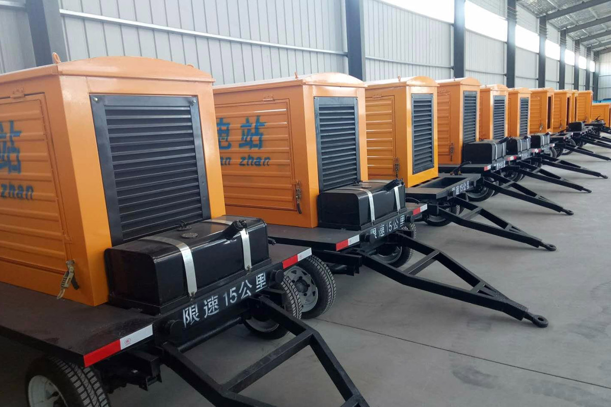 榆社发电机租赁施工现场